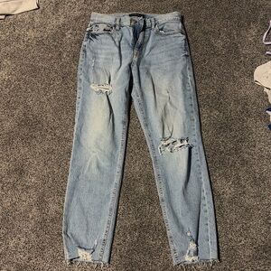 Aeropostale High Rise Light Blue Mom Jeans